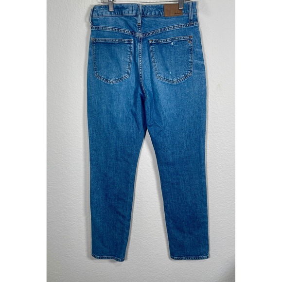 Madewell High Rise Slim Boyjean Jeans Distressed Denim Light Wash Size 28 - Picture 4 of 7